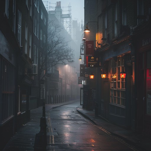 Imagine fog-drenched, early morning streets of london, where the melody intertwines with the soft patter of rain, encapsulating the sense of mystery and introspection through a lyrical composition played with gentle precision on an electric guitar.