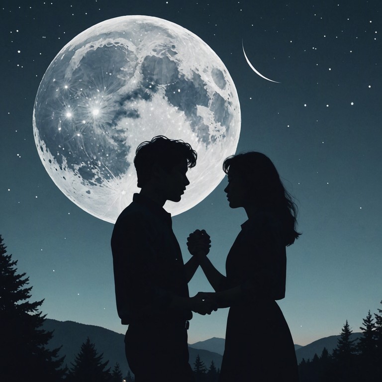 Crafting a soul stirring melody that encapsulates the romance of a moonlit night, this song blends gentle electronic piano tones with rhythms that suggest a story of love whispered under the cosmos.