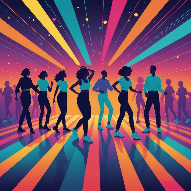 A high energy, infectious dance pop track that combines groovy bass lines with funky guitar riffs and a pulsating beat perfect for lively party atmospheres. The song encapsulates the feeling of letting loose on the dance floor with friends, invigorated by the engaging rhythm and vibrant vibes.