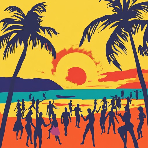 A lively electronic track that blends tropical house elements with uplifting synth melodies and punchy beats, creating an energetic and vibrant soundscape perfect for summer dance parties. The shimmering synths and dynamic rhythms evoke a festive and carefree ambiance, transporting listeners to a sun soaked beach celebration under the stars.