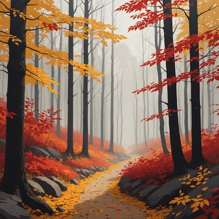 This piece captures the essence of a reflective autumn day, intertwining elements of acoustic melancholy with the rustic charm of folk rock. The music aims to evoke feelings of nostalgia, solitude, and a deep connection with nature during the transition into the fall season. The arrangement is centered around the soulful strums of an acoustic guitar, complemented by a subtle backdrop of ambient sounds that mimic the whispering wind through fallen leaves.