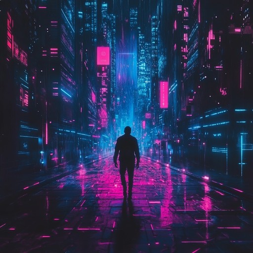 A soulful journey through a cyberpunk cityscape where electronic rhythms merge with emotive melodies, evoking the pulse of neon lit streets and the human spirit within.