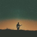 electric guitar under a starry sky