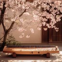 a gentle instrumental evoking the tranquil essence of springtime kyoto