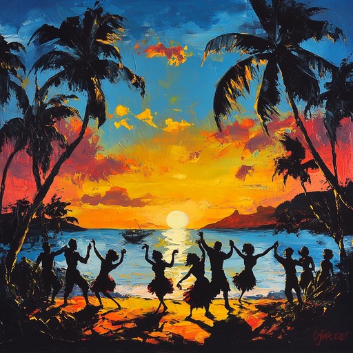 This lively instrumental track features pulsating latin beats and spirited melodies that evoke the warmth and excitement of a sunset celebration. The infectious rhythms encourage listeners to dance and immerse themselves in the joyful atmosphere of a latin fiesta.