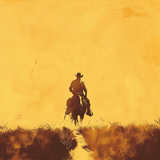 A captivating instrumental piece that evokes the untamed spirit of the american frontier, blending traditional western elements with triumphant melodies. Imagine a solitary cowboy riding through vast plains, surviving gunfights, and ultimately finding victory. This music transports listeners to epic western landscapes, showcasing grand adventures and euphoric triumphs