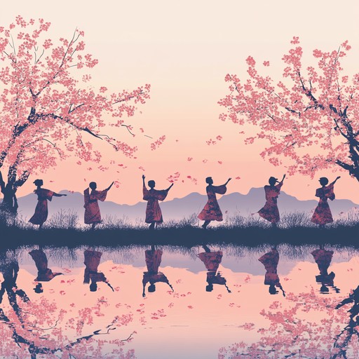 This lively jpop instrumental evokes the fun and excitement of a cherry blossom parade at dawn. Uplifting synth leads, dynamic rhythms, and sparkling electronic textures create a cheerful, spirited ambiance that celebrates the essence of youth and beauty.