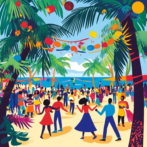 Feel the vibrant rhythms of caribbean steel drums as they transport you to a tropical beach party on a sunny day. The song captures the ecstatic energy of island festivities, blending calypso beats with festive melodies, creating an infectious atmosphere that makes you want to dance and celebrate.