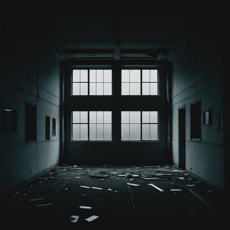 This alternative version delves deeper into the feelings of solitude and desolation within the confines of an abandoned site, intensifying the eerie whispers and the ambient techno cues to enhance the feeling of both dread and curiosity. The sound design aims to make the listener feel isolated yet drawn to uncover the secrets of this silent, echoing world.