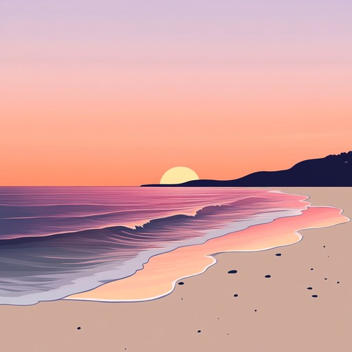 Serene instrumental piece with calming guitar strums, evoking the tranquil mood of a beach at sunset. Slow and gentle rhythms transport listeners to a peaceful evening by the shore.