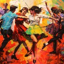 energetic swing dance infused with high energy, aggressive beats.