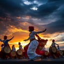 an energetic bhangra track infused with epic orchestral elements