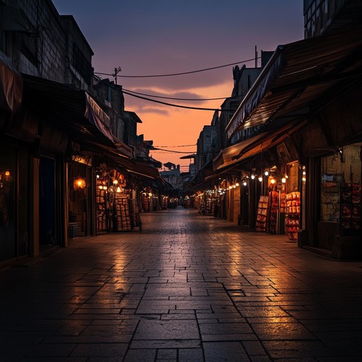 A gentle flute leads this somber jingle, painting a soundscape of an emptying marketplace at dusk. Subdued percussion supports the reflective atmosphere, inducing a sense of time slowing down as the day ends.