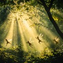 whimsical tune evoking fairies dancing in sunlit forests