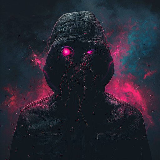 A menacing and atmospheric trap beat with heavy 808 bass, distorted synths, and haunting melodies. The track features a slow, dragging tempo that creates a sense of impending doom. Eerie sound effects and distant screams add to the unsettling vibe.