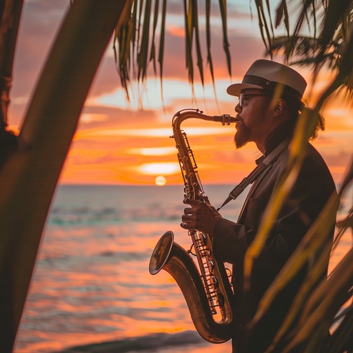 Picture yourself enjoying the soft sounds of a saxophone, seamlessly blending with latin jazz harmonies on a serene beach. The calm waves and soothing melodies create an ideal soundscape for relaxation and peaceful moments.