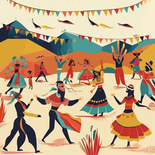 Capturing the spirit of a lively middle eastern festival, this composition blends festive rhythms with traditional instruments. The pulsating beats create an infectious energy, inducing joy and excitement.