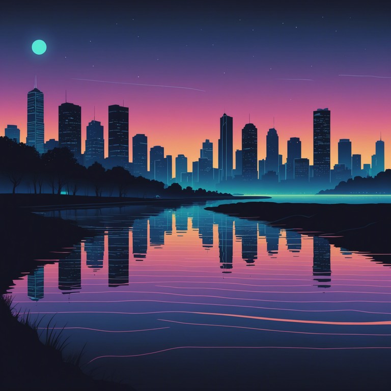 This track embodies a tranquil drive through a retrowave lit cityscape at night, with slow, soothing synth pads that create a peaceful atmosphere. The music gradually builds a dreamy and serene soundscape, perfect for introspective moments or late night relaxation.