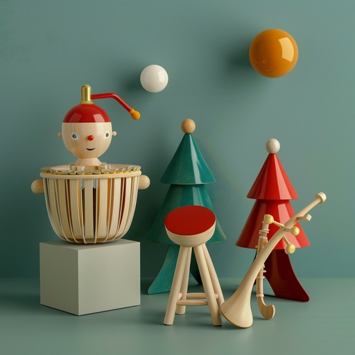 An energetic, childlike music piece created with toy instruments, evoking the cheerfulness of a festive march, ideal for celebrations and nostalgic playtime memories.