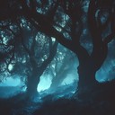 mysterious and enchanting forest with anime vibes