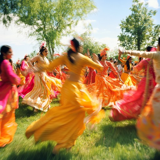 A lively and energetic dance track merging traditional bangra rhythms with contemporary electronic elements, perfect for celebrations and joyful gatherings. The vibrant percussion and melodic layers create a dynamic and uplifting atmosphere, encouraging everyone to join the dance.