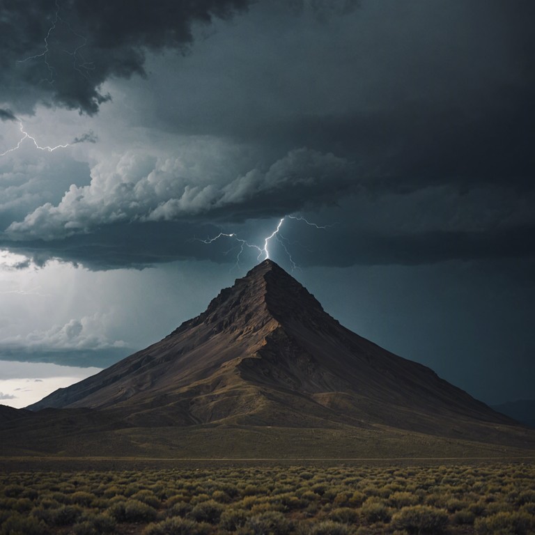 Imagine standing atop a high mountain as distant thunder rolls, blending with the sound of wind whipping across rocky peaks. This instrumental track uses the powerful strums of an electric guitar to meld the wildness of nature with a deep, resonant energy that both unsettles and captivates. This experimental rock composition explores the boundaries between peace and chaos, using dynamic shifts and raw guitar sounds to create a soundscape that is both unpredictable and exhilarating.