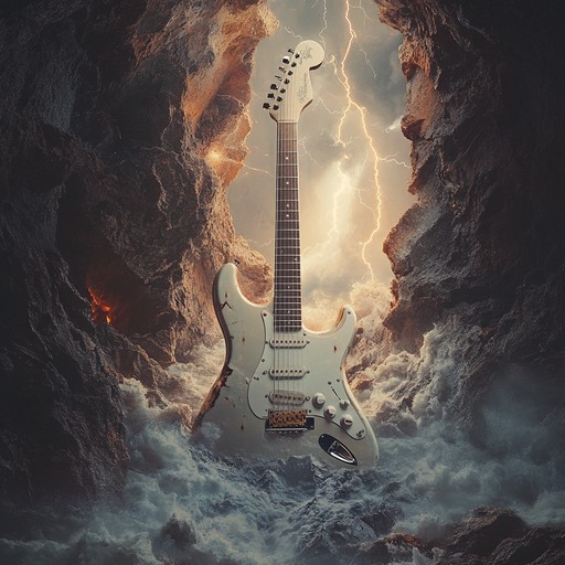 An instrumental hard rock track that creates a suspenseful atmosphere through heavy guitar riffs, driving rhythms, and escalating dynamics, keeping listeners on edge.