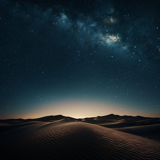 A journey through an ancient desert, this track combines otherworldly melodies and rhythms to evoke the mystical atmosphere of a starry night in a long forgotten land. The intricate interplay of traditional instruments paints an ethereal and captivating soundscape, immersing listeners in an enigmatic and enchanting auditory experience.