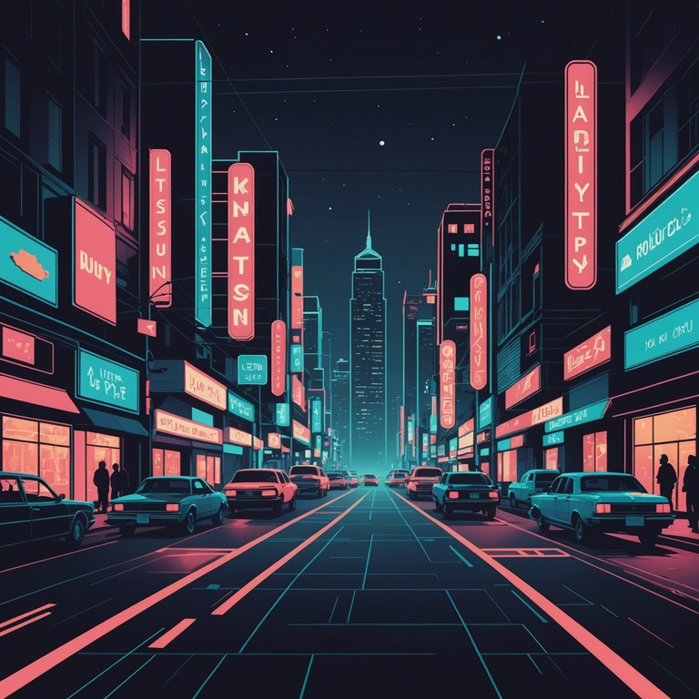 Imagine cruising through an illuminated cityscape at night, with reflective synth melodies creating a serene, yet vibrant atmosphere. This track embodies peaceful introspection blended with the allure of night time urban explorations