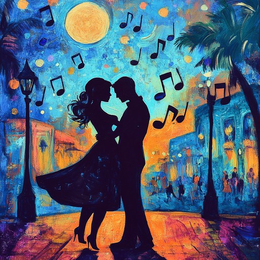 A captivating instrumental rumba that embodies the lively spirit of moonlit cuban nights. The piece features dynamic rhythms and passionate melodies that evoke images of energetic dances under starlit skies, blending traditional rumba elements with modern flair.