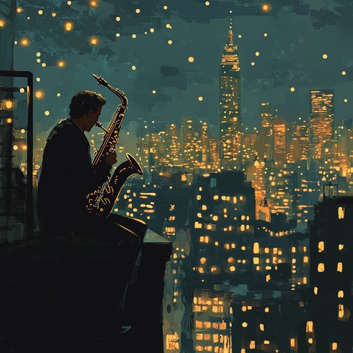 Dive into the heart of the urban jungle, where the groovy beats of a saxophone tell stories of city lights, late night reflections, and the soulful rhythm of urban life. This piece feels like wandering through neon drenched streets, capturing both the vibrancy and the contemplative moments of city living.