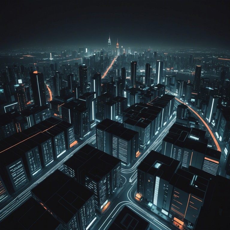 Engage in an audio escape through a complex cityscape filled with massive digital billboards and dark alleys. It’s a soundtrack for the night runners and dreamers of a densely packed cyberpunk city, intertwining sounds that echo deep within the urban labyrinth.