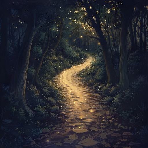 This instrumental track transports you to a tranquil enchanted woodland where the delicate plucking of the harp guides you through magical glades and shimmering streams, evoking a sense of peace and wonder.