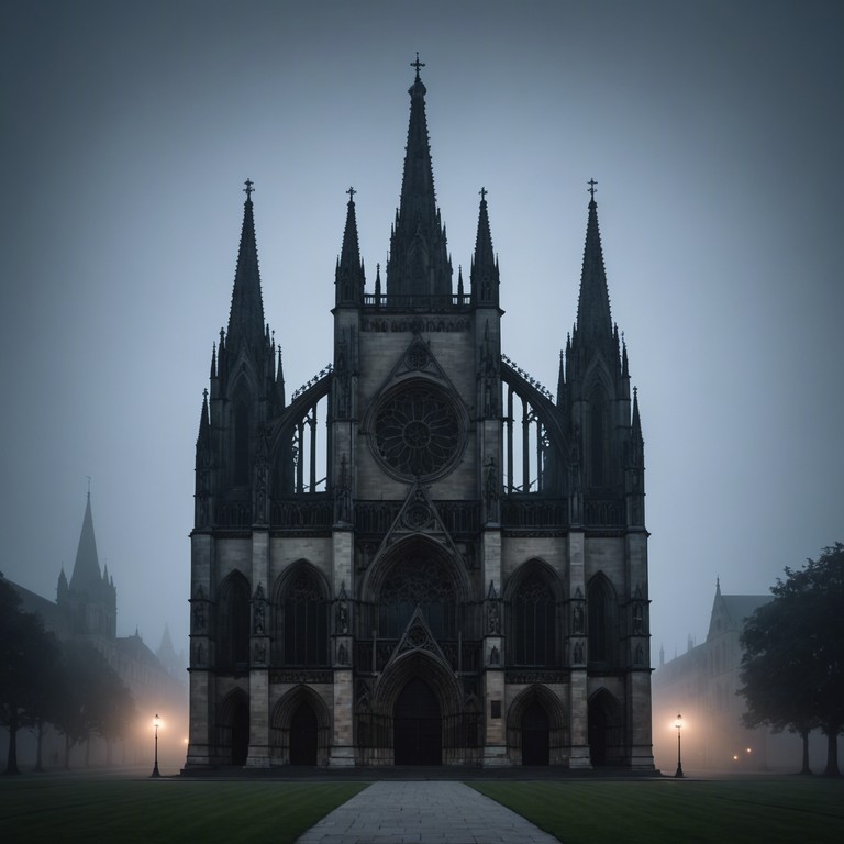 In this track, the sounds of a church organ blend seamlessly with a gothic atmosphere, evoking an ancient cathedral at twilight filled with whispering shadows and lingering spirits. The composition is characterized by its ethereal, slow building gothic ambiance that crescendoes into a hauntingly beautiful melody with complex layers of sound, creating a feeling of wandering through a misty, forgotten sanctuary.