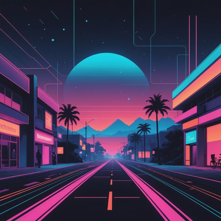 This track features a blend of sharp, electronica inspired beats paired with dreamy, expansive soundscapes that evoke a surreal, otherworldly atmosphere. The purpose is to create a sense of wandering through a neon lit, futuristic cityscape in a parallel universe, where technology and emotion intertwine seamlessly.