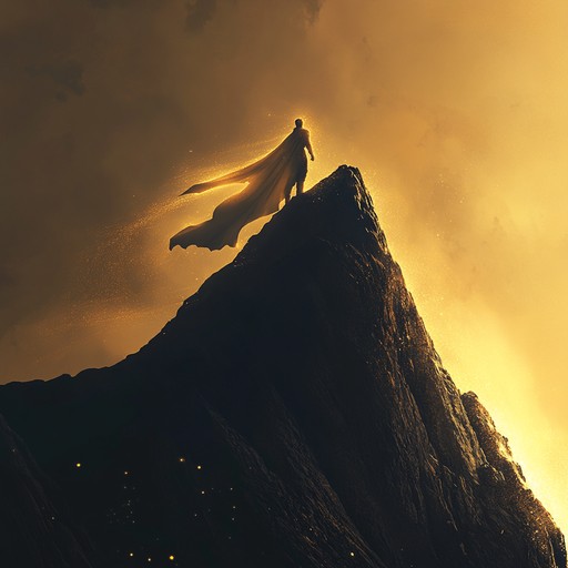 A majestic and epic composition that takes the listener on an emotional and heroic journey. It features grand orchestral crescendos, powerful, sweeping melodies, and dynamic peaks that evoke a sense of adventure and triumph. The arrangement builds layers of strings, brass, and percussion to create a sense of grandeur and drama.