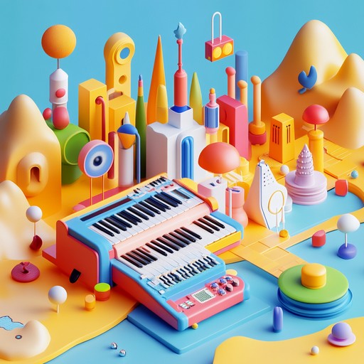 A spirited fusion of digital toy sounds that paint a picture of a cheerful, hopeful panorama, perfect for evoking childhood nostalgia and electronic futurism.