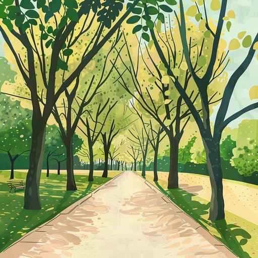 Picture yourself walking in the park on a sunny afternoon, the gentle breeze playing with the leaves. This relaxing melody evokes a sense of peace and contentment, perfect for easy listening in your free time.