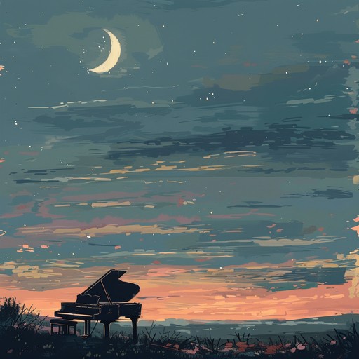 This gently played piece combines minimalistic piano notes with understated strings, creating a serene and contemplative atmosphere. Perfect for unwinding or introspective moments, it evokes a sense of peace and quiet reflection during a still evening.