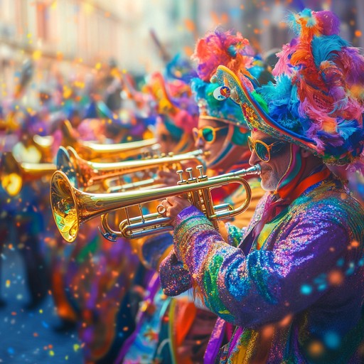 An instrumental piece that captures the excitement of a majestic carnival parade, blending lively rhythms and melodies to bring listeners into the heart of a festive celebration.