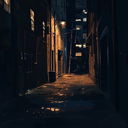 Explore the haunting soundscape of a desolate city at midnight, where distant machine noises and flickering lights create an eerie atmosphere. The gritty textures and layered ambient sounds evoke a sense of urban isolation and unease.