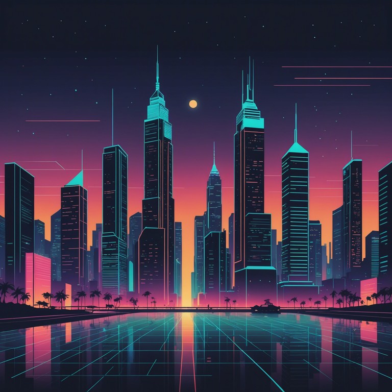 An exhilarating, high tempo track featuring a powerful combination of synth leads, driving basslines, and punchy electronic drums, crafted to elevate energy levels and embody the spirit of a futuristic cityscape.