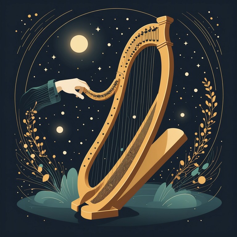 As if stepping into a realm untouched by time, this piece uses the harp's serene timbres to create a sense of peace and otherworldliness, inviting the listener to float along on a dreamlike stream of sound.