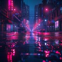 pulsating beats leading exhilarating synth driven urban soundscape