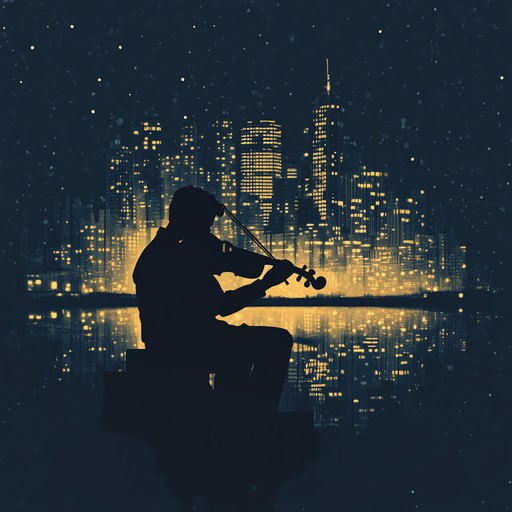 An instrumental piece featuring gentle saxophone melodies that evoke the serene emotions of solitary urban journeys after dark.