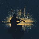 a mellow jazz tune capturing quiet introspection during nighttime walks.