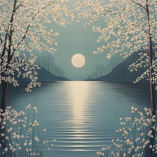 A calming instrumental featuring the soft strings of the koto and ambient sounds, designed to evoke deep nostalgia and peaceful reflection under the quiet glow of the moon.