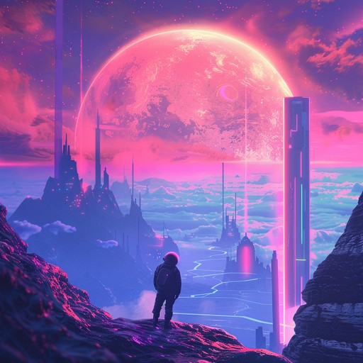 Immerse yourself in a captivating voyage filled with shimmering synths, pulsating basslines, and dreamy melodies. This instrumental synthwave piece transports you to a neon-lit, cyberpunk world where nostalgia and cutting-edge sounds intertwine, creating an atmospheric and evocative experience.