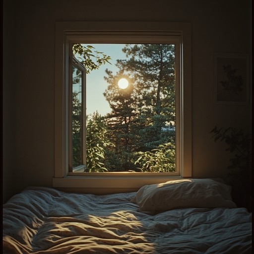 An ethereal instrumental combining gentle guitar melodies with atmospheric synths, creating a soothing bedroom soundscape perfect for late night introspection.