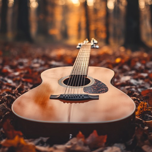 The acoustic guitar's soft melodies provide a tranquil aural backdrop, perfect for reflection and relaxation during serene autumn evenings